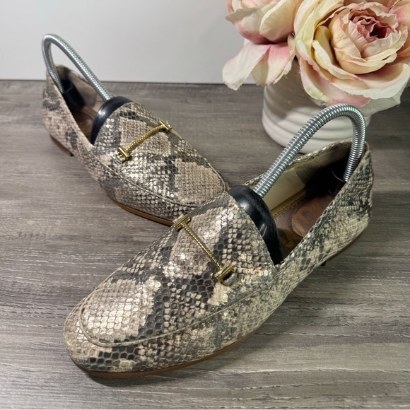 Sam Edelman Shoes - Sam Edelman LIOR Snakeskin Prinr Loafers Womens size 6.5 $120